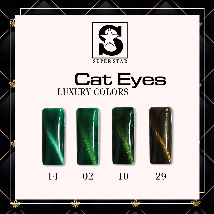 Bộ sưu tập màu xanh lá sơn gel mắt mèo Luxury nhẹ nhàng